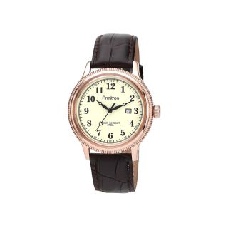 Armitron All Sport Mens Leather Band Antique Dial Watch