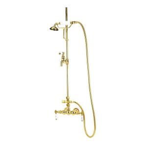 Elizabethan Classics TW29 3 Handle Claw Foot Tub Faucet with Hand Shower in Chrome ECTW29 CP