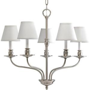 Progress Lighting Richmond Hill Collection 5 Light Brushed Nickel Chandelier DISCONTINUED P4446 09S