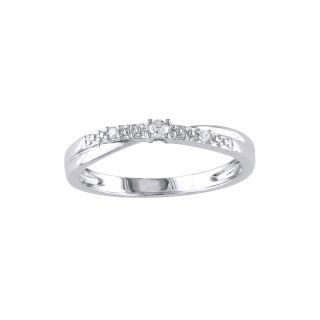Diamond Accent Crisscross Ring, White, Womens