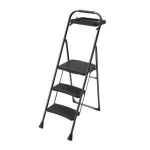 Easy Reach by Gorilla Ladders Pro Series Steel 3 Step Project Stool Ladder with 225 lb. Load Capacity HB3 PL