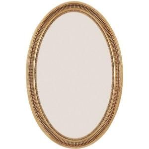 Tivoli 22 in. x 34 in. Antique Gold Oval Framed Wall Mirror 2128