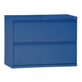 800 Series 42 in. W 2 Drawer Full Pull Lateral File Cabinet in Blue LF8F422 06