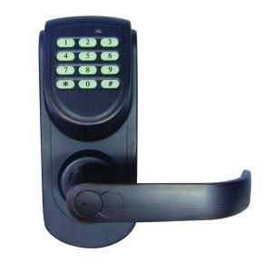 Design House Brushed Bronze Electronic Keypad Entry Lever with Right Hand 702969
