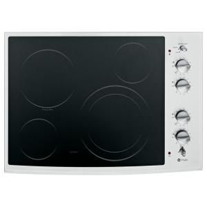 GE Profile CleanDesign 30 in. Smooth Surface Radiant Electric Cooktop in Stainless Steel with 4 Elements PP912SMSS