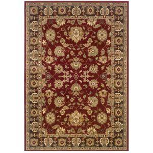 LR Resources Traditional Red and Brown 1 ft. 10 in. x 3 ft. 1 in. Plush Indoor Area Rug LR80716 REBW23 