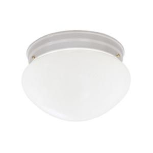 Designers Fountain Globe Collection 1 Light Flush Ceiling Solid White Fixture HC0527