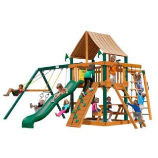 Gorilla Playsets Navigator w/ Timber Shield & Sunbrella Weston Ginger Canopy Cedar Play Set 01 0020 3