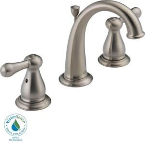 Delta Leland 8 in. 2 Handle High Arc Bathroom Faucet in Stainless 3575 SSMPU DST