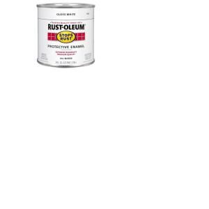 Rust Oleum Stops Rust 8 oz. Gloss White Protective Enamel Paint 7792730