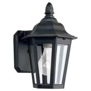 Sea Gull Lighting Brentwood 1 Light Outdoor Black Wall Fixture 8822 12