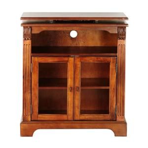 Home Decorators Collection Dartmouth French Walnut TV Stand with Swivel Top DISCONTINUED 0285330850