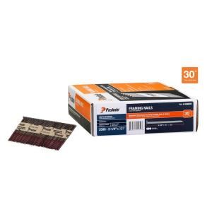 Paslode 3 1/4 in. x 0.131 Brite Smooth Shank 30 Degree Papertape Framing Nails (2,500 Pack) 650839