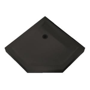 American Standard Neo Angle 42 in. x 42 in. Single Threshold Shower Base in Black DISCONTINUED 4242.NEO.178