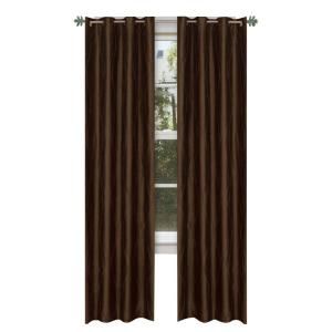 Lavish Home 84 in. Taupe Wavy Polyester Grommet Curtain Panel (Set of 2) 63 10010 Tau