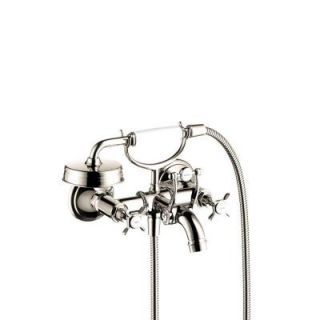 Hansgrohe Axor Montreux 2 Handle Wall Mount Roman Tub Filler in Polished Nickel 16540831