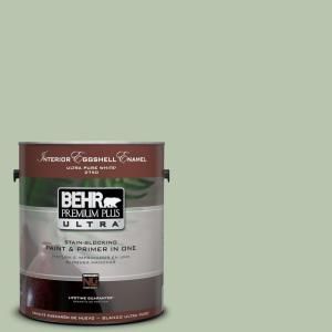 BEHR Premium Plus Ultra 1 gal. #PPU11 10 Whitewater Bay Eggshell Enamel Interior Paint 275401