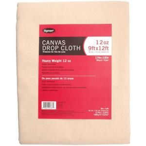 Sigman 8 ft. 6 in. x 11 ft. 6 in., 12 oz. Canvas Drop Cloth CD120912