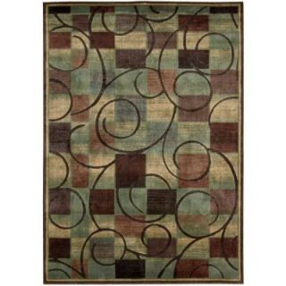 Nourison Rug Boutique Swirls Brown 5 ft. 3 in. x 7 ft. 5 in. Area Rug 584687