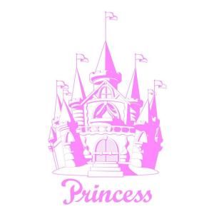 Sudden Shadows 26 in. x 37.5 in. Pink Castle Wall Decal 02244