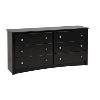 Prepac Sonoma Black 6 Drawer Dresser BDC 6330 K