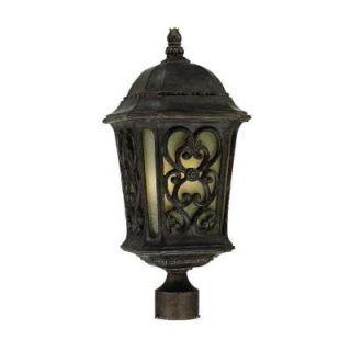 Acclaim Lighting Manorgate Collection Post Mount Outdoor 3 Light Black Coral Light Fixture 517BC