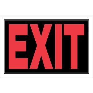 The Hillman Group 8 in. x 12 in. Plastic Exit Sign 839892