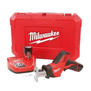 Milwaukee M12 12 Volt Lithium Ion Cordless Hackzall Reciprocating Saw 2 Battery Kit 2420 22