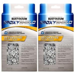 Rust Oleum 1 lb. Glacier Gray Blend EpoxyShield Color Chips (2 Pack) DISCONTINUED 206339