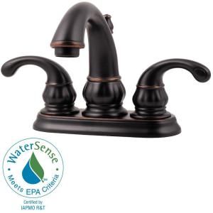 Pfister Treviso 4 in. 2 Handle High Arc Bathroom Faucet in Tuscan Bronze F 048 DY00