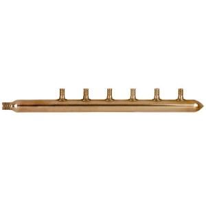 Sioux Chief 3/4 in. x 1/2 in. PEX Copper Barb Manifold Coupling with 6 Closed Ports 672X0690PK