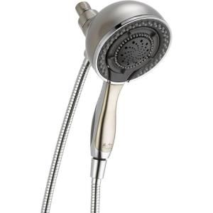 Delta In2ition Two In One 5 Spray Hand Shower/Shower Head in Stainless 58466 SS