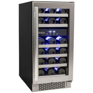 Avallon 28 Bottle Dual Temperature Zone Built In Wine Cooler with Argon filled Double Paned Glass AWC280DZ