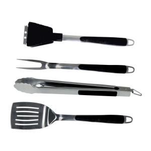 Brinkmann 4 Piece Stainless Steel Grill Tool Set with Non Slip Grip 812 9029 S