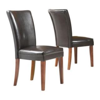 Home Decorators Collection 18 in. H Espresso Bi Cast Leather Side Chairs (Set of 2) DISCONTINUED 40721BCS[2PC]