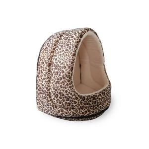 PAW Small Cheetah Furry Canopy Cave Pet Bed 80 15166