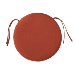 Home Decorators Collection Rust Sunbrella Round Bull Nose Outdoor Chair Cushion DISCONTINUED 1572720560