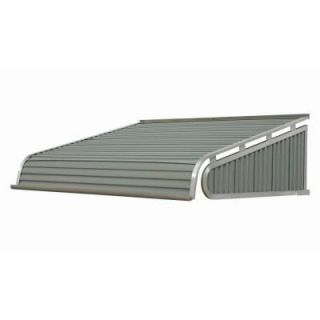 NuImage Awnings 7 ft. 2100 Series Aluminum Door Canopy (18 in. H x 48 in. D) in Greystone 21X8X8445XX05X