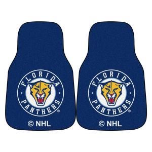 FANMATS Florida Panthers 18 in. x 27 in. 2 Piece Carpeted Car Mat Set 10540