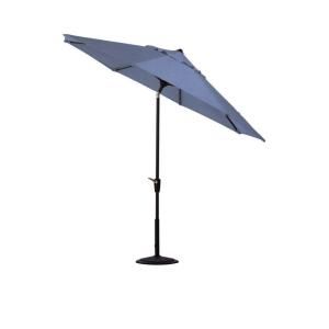 Home Decorators Collection 6 ft. Auto Tilt Patio Umbrella in Capri Sunbrella with Black Frame 1548730750