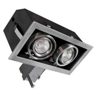 BAZZ Double Cube 4 1/2 in. Brushed Chrome Halogen Recessed Kit CUBG302B