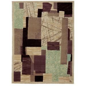 Nourison Modesto Collage Beige 3 ft. 11 in. x 5 ft. 3 in. Area Rug 183514