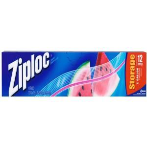 Ziploc 13 in. 2 gal. Plastic Freezer Bag 12 Bag (9 Pack) 01143