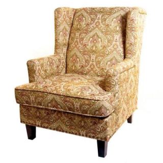 Home Decorators Collection Vincent Spice 29 in. W Wing Back Chair 0947200610