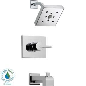 Delta Vero Tub and Shower Faucet Trim Kit Only in Chrome Featuring H2Okinetic (Valve not included) T14453 H2O