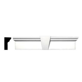 Builders Edge 6 in. x 33 5/8 in. Flat Panel Window Header with Keystone in 117 Bright White 060010633117