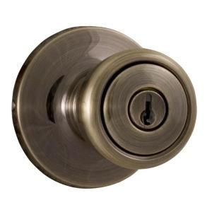 Weslock Reliant Keyed Entry Tulip Knob in Antique Brass DISCONTINUED 00240TATAFR2D