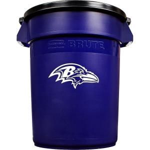 Rubbermaid Commercial Products NFL Brute 32 gal. Baltimore Ravens Trash Container with Lid 1853642