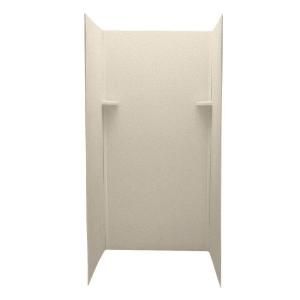 Swan Pebble 36 in. x 36 in. x 72 in. Three Piece Easy Up Adhesive Shower Wall Kit in Almond Galaxy DK 363672PB 046