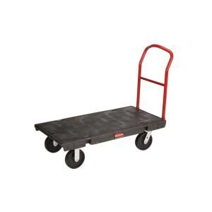 Rubbermaid Commercial Products 24 in. x 48 in. Heavy Duty 2000 lb. Platform Truck with 8 in. Casters RCP 4441 BLA